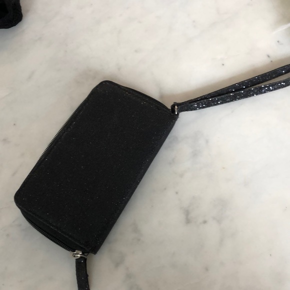 Black wristlet/card holder with sparkles. - Picture 1 of 3